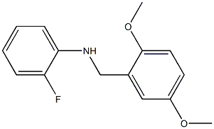 N-[(2,5-dimethoxyphenyl)methyl]-2-fluoroaniline Struktur