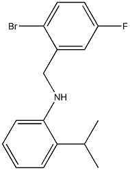 N-[(2-bromo-5-fluorophenyl)methyl]-2-(propan-2-yl)aniline Struktur