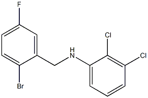 N-[(2-bromo-5-fluorophenyl)methyl]-2,3-dichloroaniline Struktur