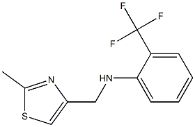 N-[(2-methyl-1,3-thiazol-4-yl)methyl]-2-(trifluoromethyl)aniline Struktur