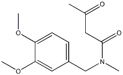 N-[(3,4-dimethoxyphenyl)methyl]-N-methyl-3-oxobutanamide Struktur