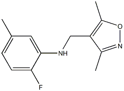 N-[(3,5-dimethyl-1,2-oxazol-4-yl)methyl]-2-fluoro-5-methylaniline Struktur