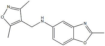 N-[(3,5-dimethyl-1,2-oxazol-4-yl)methyl]-2-methyl-1,3-benzoxazol-5-amine Struktur