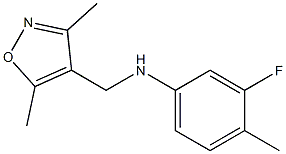 N-[(3,5-dimethyl-1,2-oxazol-4-yl)methyl]-3-fluoro-4-methylaniline Struktur