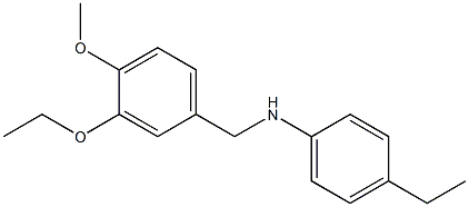 N-[(3-ethoxy-4-methoxyphenyl)methyl]-4-ethylaniline Struktur