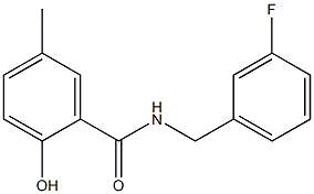 N-[(3-fluorophenyl)methyl]-2-hydroxy-5-methylbenzamide Struktur