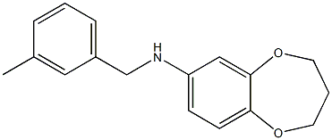 N-[(3-methylphenyl)methyl]-3,4-dihydro-2H-1,5-benzodioxepin-7-amine Struktur