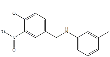 N-[(4-methoxy-3-nitrophenyl)methyl]-3-methylaniline Struktur