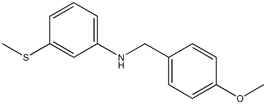 N-[(4-methoxyphenyl)methyl]-3-(methylsulfanyl)aniline Struktur