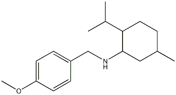 N-[(4-methoxyphenyl)methyl]-5-methyl-2-(propan-2-yl)cyclohexan-1-amine Struktur