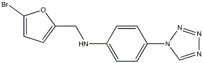 N-[(5-bromofuran-2-yl)methyl]-4-(1H-1,2,3,4-tetrazol-1-yl)aniline Struktur