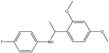 N-[1-(2,4-dimethoxyphenyl)ethyl]-4-fluoroaniline Struktur