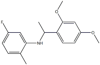 N-[1-(2,4-dimethoxyphenyl)ethyl]-5-fluoro-2-methylaniline Struktur