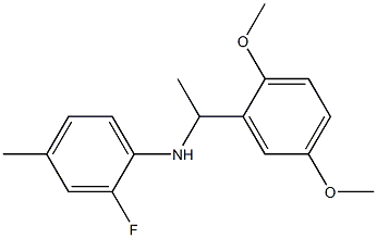 N-[1-(2,5-dimethoxyphenyl)ethyl]-2-fluoro-4-methylaniline Struktur