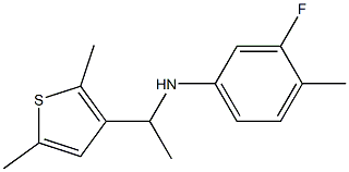 N-[1-(2,5-dimethylthiophen-3-yl)ethyl]-3-fluoro-4-methylaniline Struktur