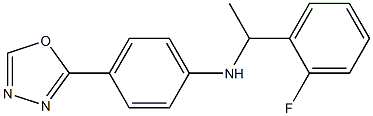 N-[1-(2-fluorophenyl)ethyl]-4-(1,3,4-oxadiazol-2-yl)aniline Struktur