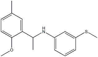 N-[1-(2-methoxy-5-methylphenyl)ethyl]-3-(methylsulfanyl)aniline Struktur