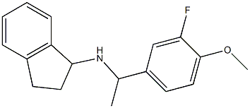 N-[1-(3-fluoro-4-methoxyphenyl)ethyl]-2,3-dihydro-1H-inden-1-amine Struktur