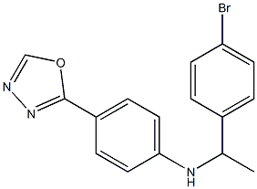 N-[1-(4-bromophenyl)ethyl]-4-(1,3,4-oxadiazol-2-yl)aniline Struktur