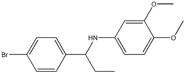 N-[1-(4-bromophenyl)propyl]-3,4-dimethoxyaniline Struktur