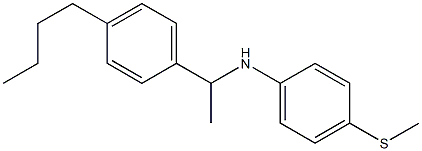 N-[1-(4-butylphenyl)ethyl]-4-(methylsulfanyl)aniline Struktur