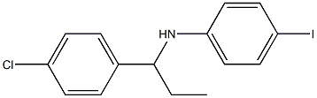 N-[1-(4-chlorophenyl)propyl]-4-iodoaniline Struktur