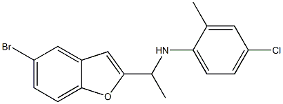 N-[1-(5-bromo-1-benzofuran-2-yl)ethyl]-4-chloro-2-methylaniline Struktur