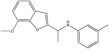 N-[1-(7-methoxy-1-benzofuran-2-yl)ethyl]-3-methylaniline Struktur