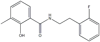 N-[2-(2-fluorophenyl)ethyl]-2-hydroxy-3-methylbenzamide Struktur