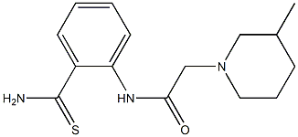 N-[2-(aminocarbonothioyl)phenyl]-2-(3-methylpiperidin-1-yl)acetamide Struktur