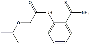 N-[2-(aminocarbonothioyl)phenyl]-2-isopropoxyacetamide Struktur