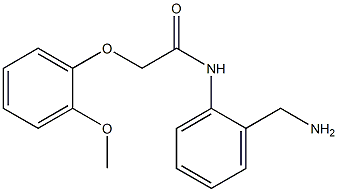 N-[2-(aminomethyl)phenyl]-2-(2-methoxyphenoxy)acetamide Struktur