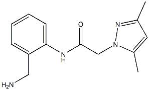 N-[2-(aminomethyl)phenyl]-2-(3,5-dimethyl-1H-pyrazol-1-yl)acetamide Struktur