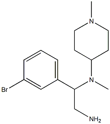 N-[2-amino-1-(3-bromophenyl)ethyl]-N-methyl-N-(1-methylpiperidin-4-yl)amine Struktur