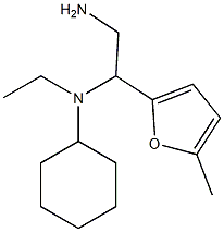 N-[2-amino-1-(5-methyl-2-furyl)ethyl]-N-cyclohexyl-N-ethylamine Struktur