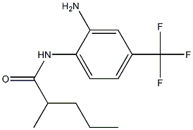 N-[2-amino-4-(trifluoromethyl)phenyl]-2-methylpentanamide Struktur