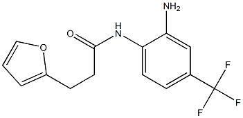 N-[2-amino-4-(trifluoromethyl)phenyl]-3-(furan-2-yl)propanamide Struktur