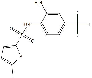 N-[2-amino-4-(trifluoromethyl)phenyl]-5-methylthiophene-2-sulfonamide Struktur