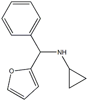 N-[2-furyl(phenyl)methyl]cyclopropanamine Struktur