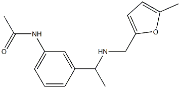 N-[3-(1-{[(5-methylfuran-2-yl)methyl]amino}ethyl)phenyl]acetamide Struktur