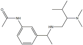 N-[3-(1-{[2-(dimethylamino)-3-methylbutyl]amino}ethyl)phenyl]acetamide Struktur