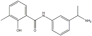 N-[3-(1-aminoethyl)phenyl]-2-hydroxy-3-methylbenzamide Struktur