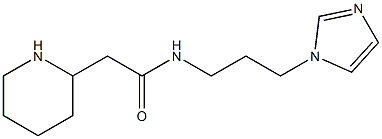 N-[3-(1H-imidazol-1-yl)propyl]-2-(piperidin-2-yl)acetamide Struktur