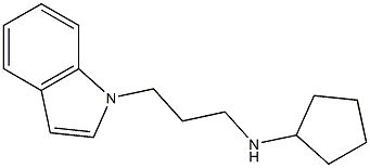 N-[3-(1H-indol-1-yl)propyl]cyclopentanamine Struktur