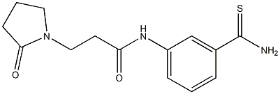 N-[3-(aminocarbonothioyl)phenyl]-3-(2-oxopyrrolidin-1-yl)propanamide Struktur