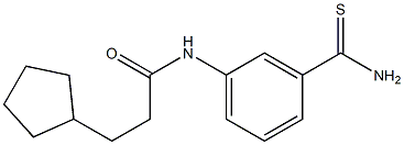 N-[3-(aminocarbonothioyl)phenyl]-3-cyclopentylpropanamide Struktur