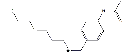 N-[4-({[3-(2-methoxyethoxy)propyl]amino}methyl)phenyl]acetamide Struktur