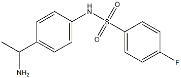 N-[4-(1-aminoethyl)phenyl]-4-fluorobenzenesulfonamide Struktur