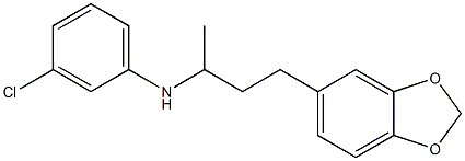 N-[4-(2H-1,3-benzodioxol-5-yl)butan-2-yl]-3-chloroaniline Struktur