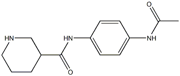 N-[4-(acetylamino)phenyl]piperidine-3-carboxamide Struktur